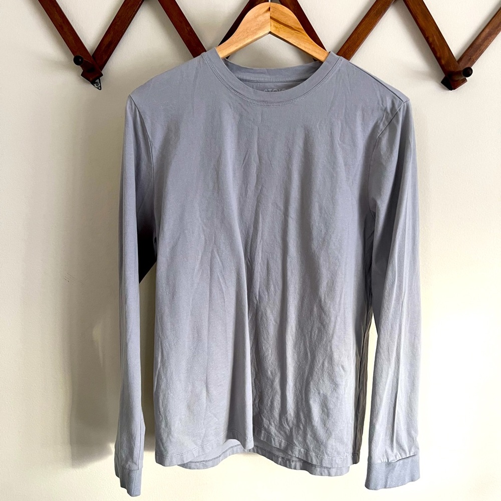 Mens Stoic Light Gray Long Sleeve Shirt